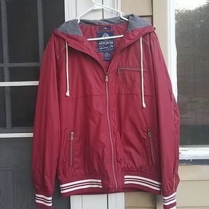 Red American Rag windbreaker/raincoat